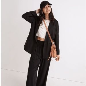 NWT - Madewell Drapeweave Caldwell Double-Breasted Blazer - Black - Size XS